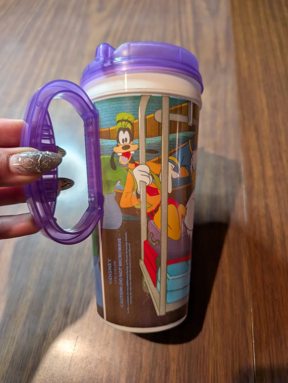 Disney Purple-Accent Donald & Friends Travel Mug 16 Oz